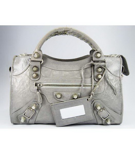 Balenciaga Giant City borsa in grigio chiaro Custodia in pelle